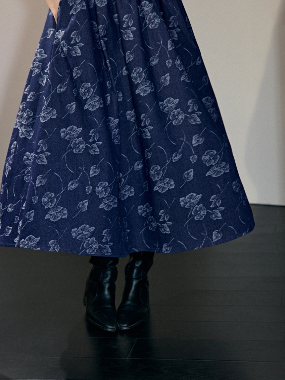 Floral Denim Dress – KUOSE.com