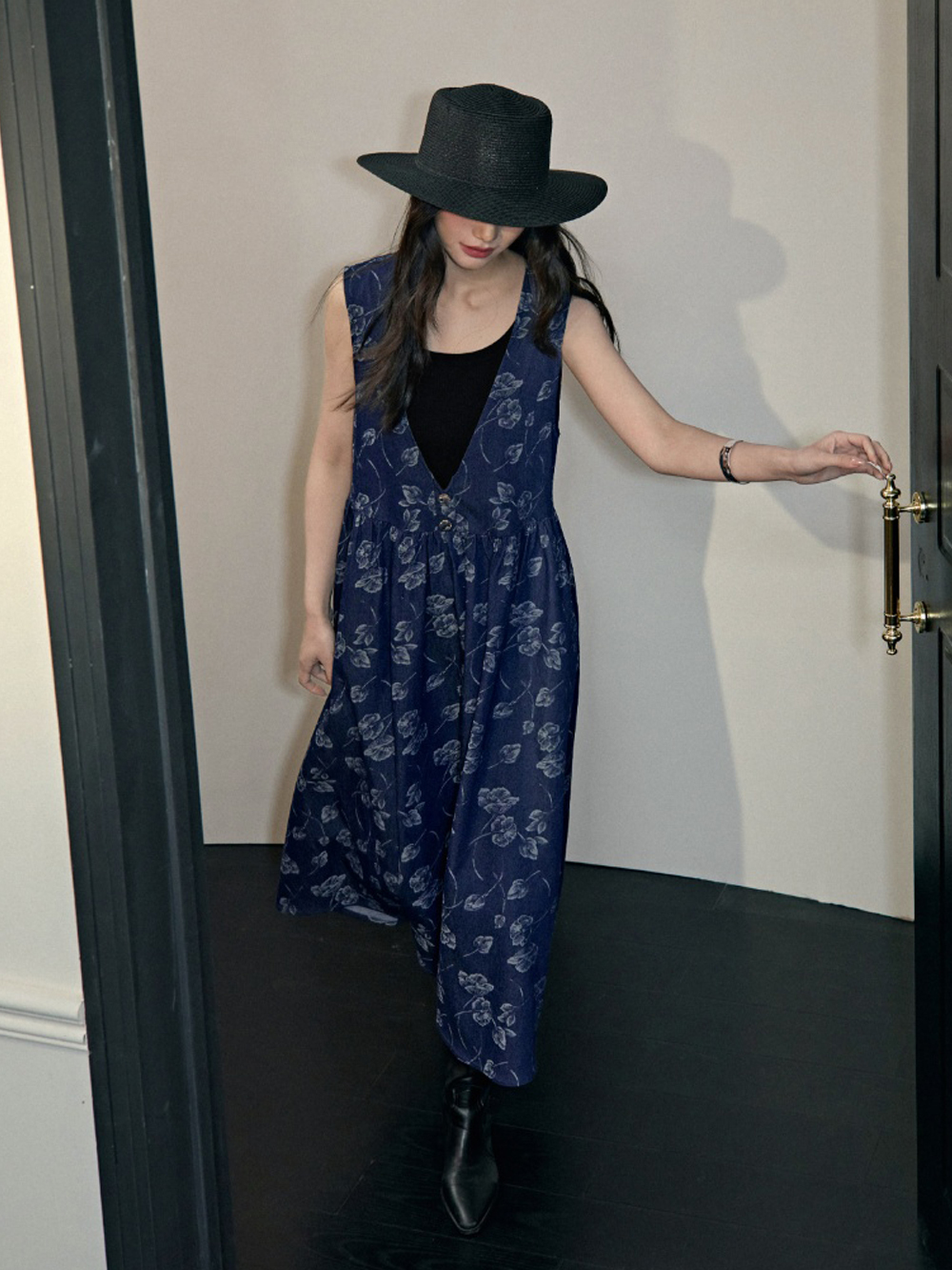 Floral Denim Dress – KUOSE.com