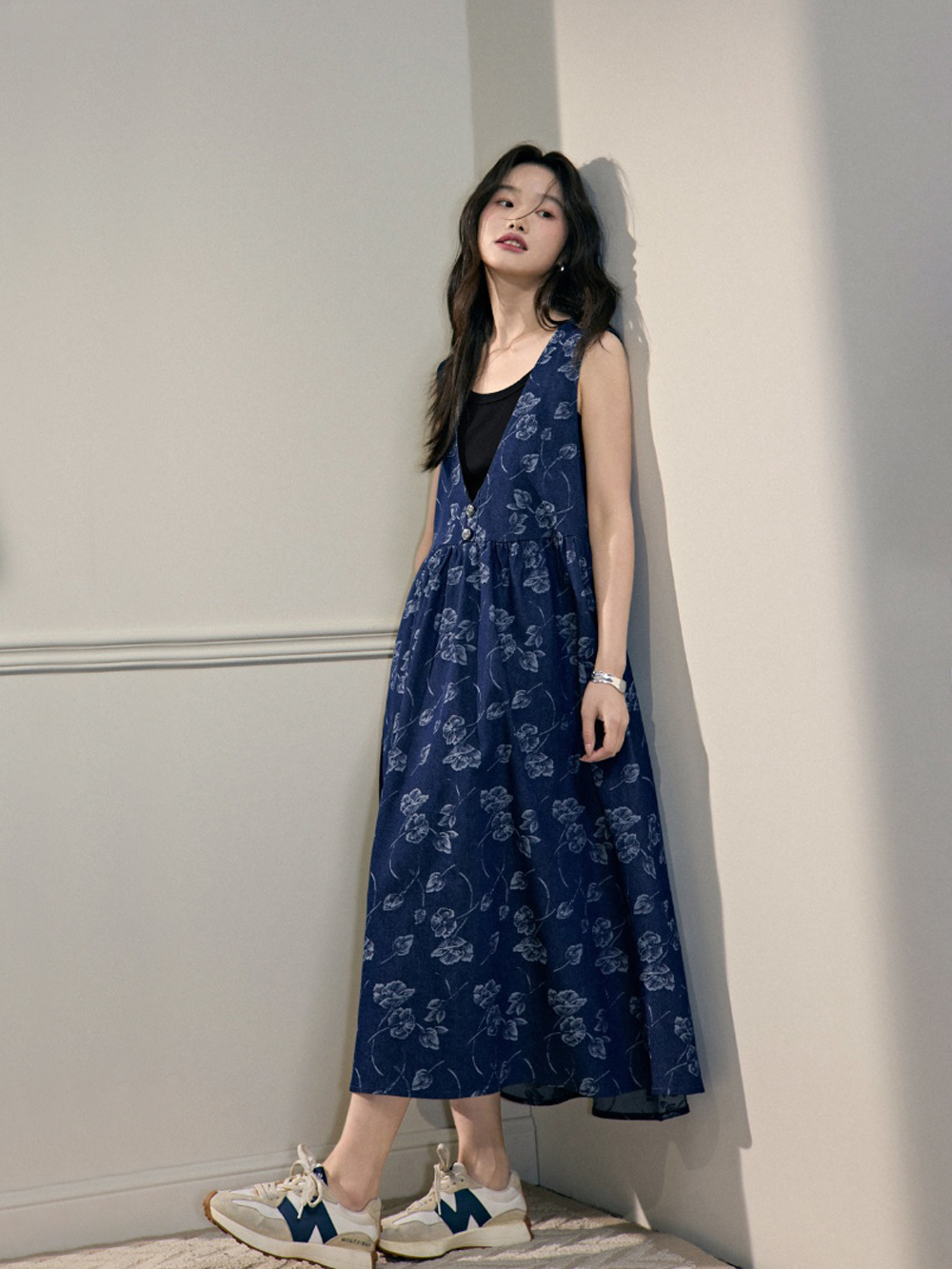 Floral Denim Dress – KUOSE.com