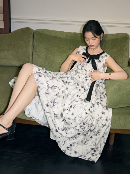 Floral Ribbon Dress – KUOSE.com