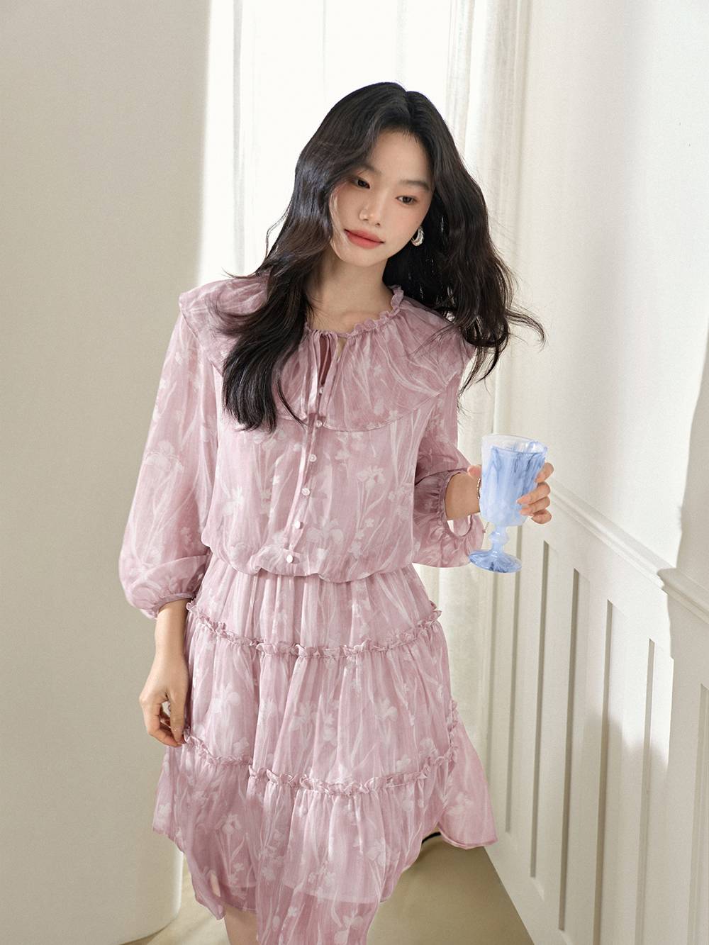 ピンクのフローラルドレス – KUOSE.com