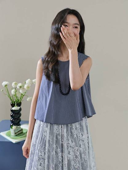 Lace Plaid Dress – KUOSE.com
