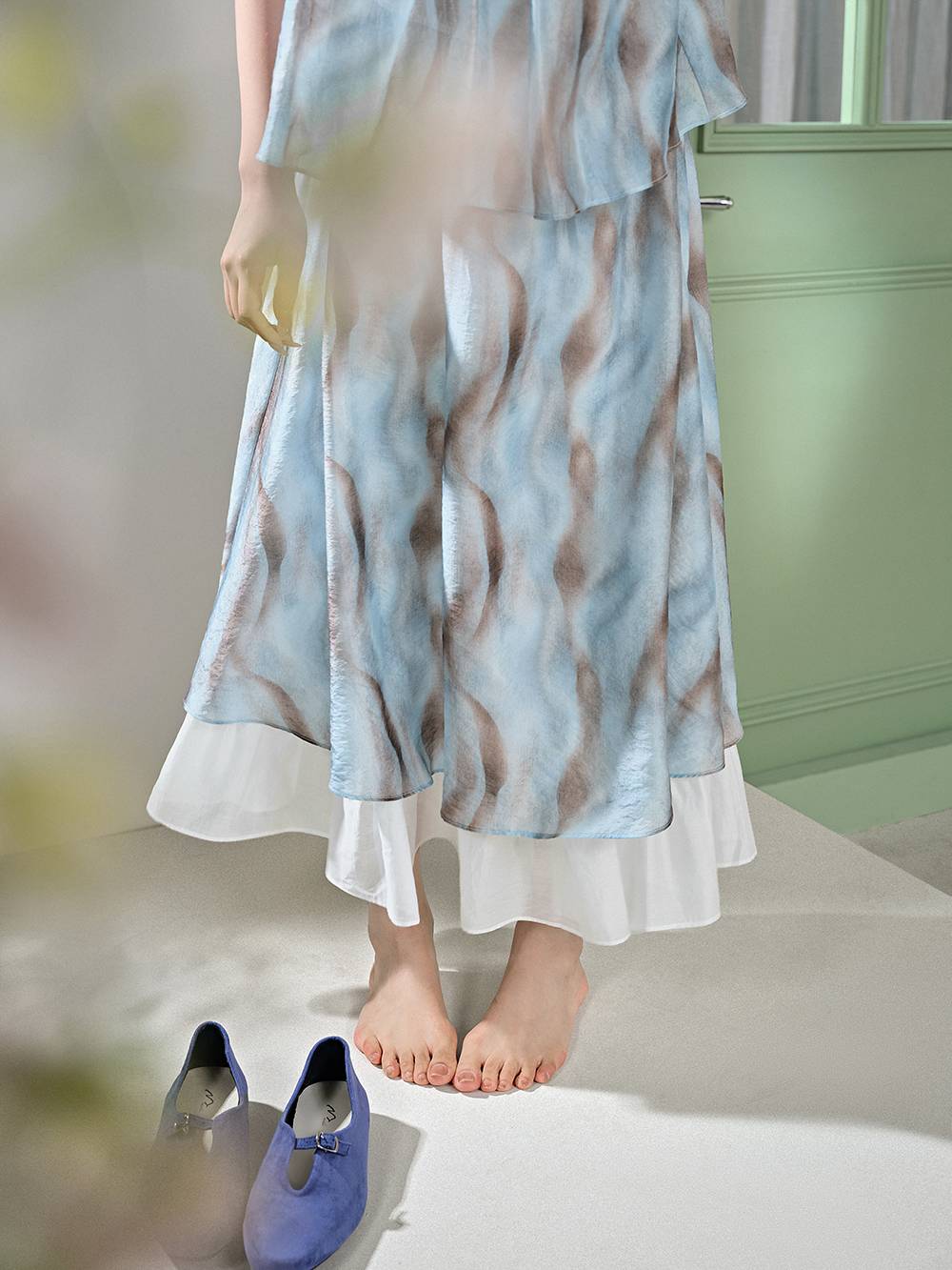 Blurred Stripe Layered Dress – KUOSE.com