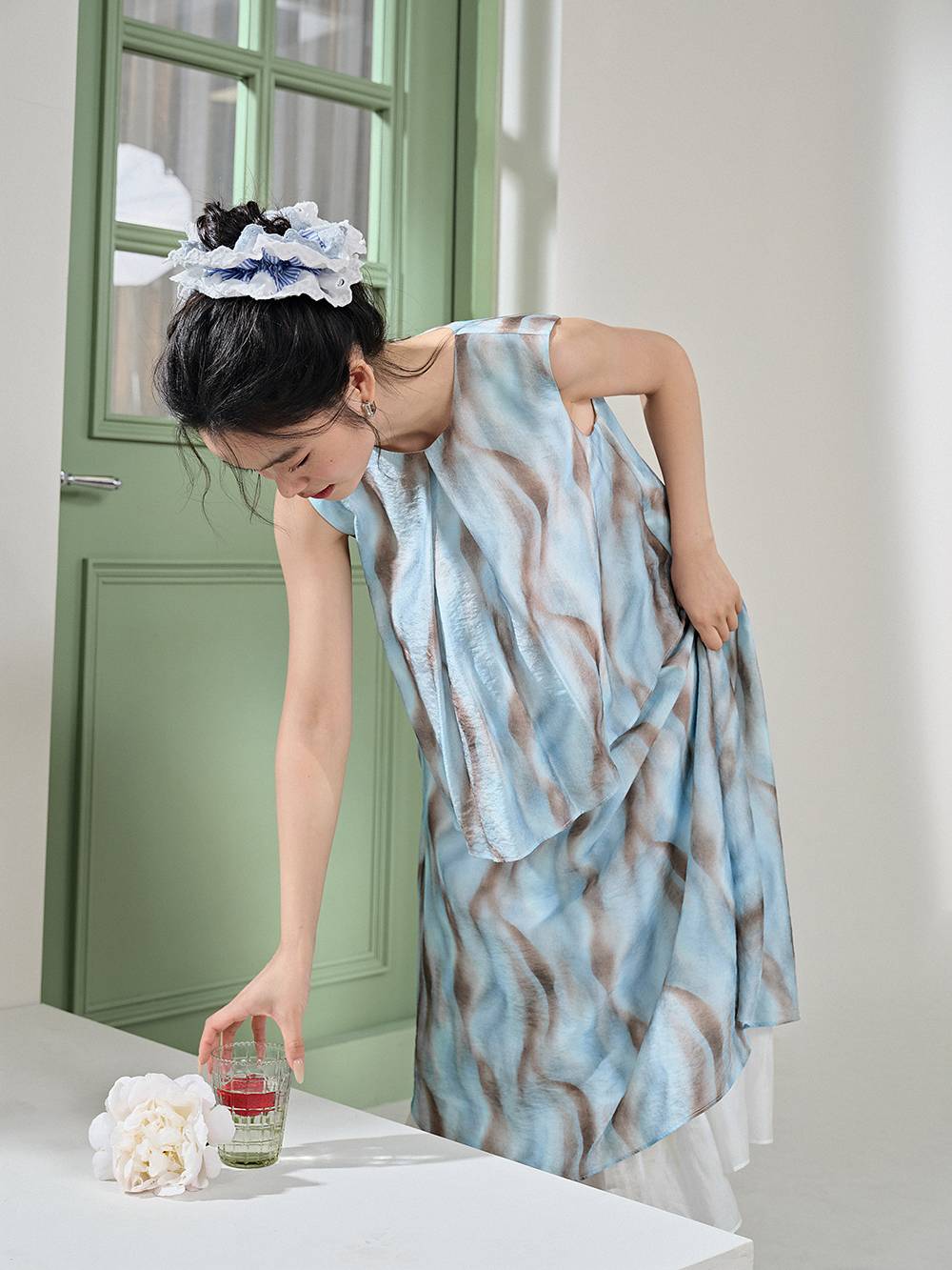Blurred Stripe Layered Dress – KUOSE.com