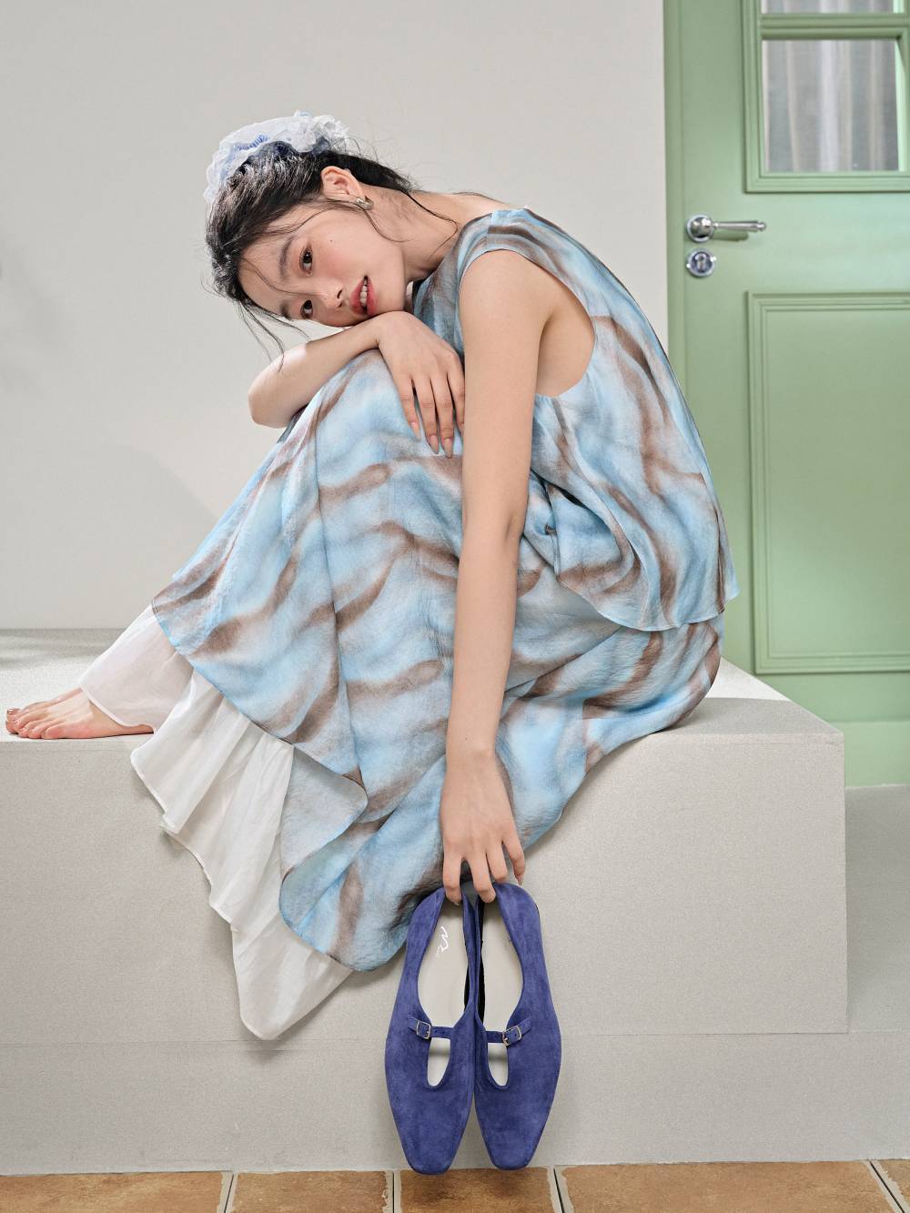 【KUOSE】カラフルなストライプドレス Blurred Stripe Layered Dress – KUOSE.com