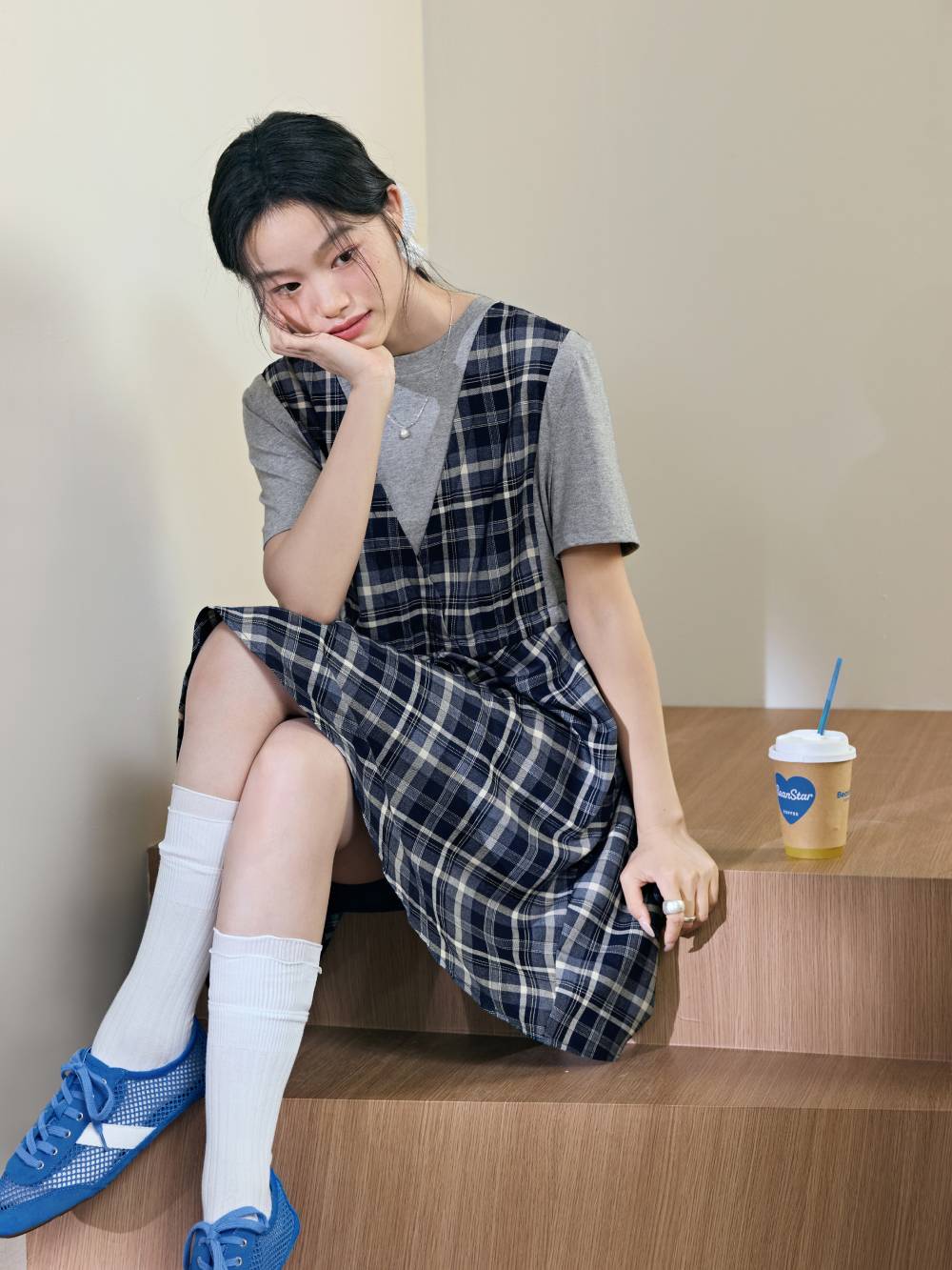 KUOSE 偽のツーピースドレス Mサイズ Fake Two-piece Dress – KUOSE.com