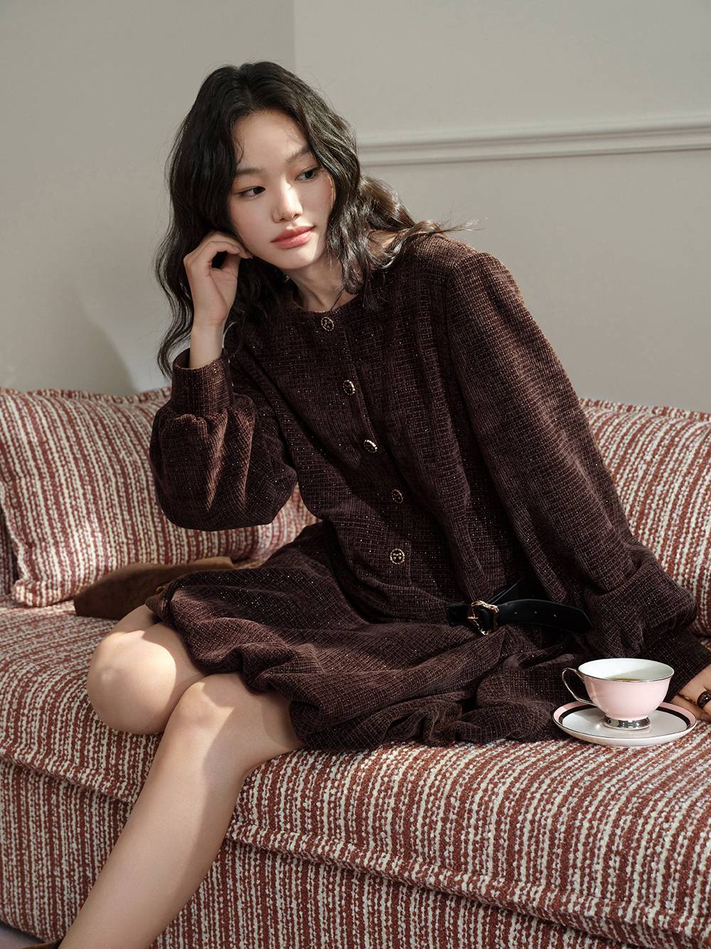 Tweed Bubble Hem Dress – KUOSE.com