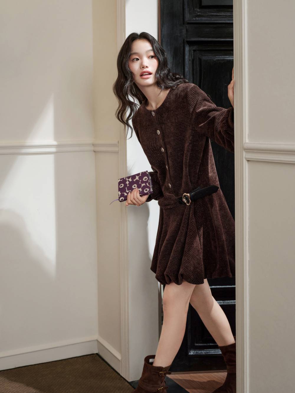Tweed Bubble Hem Dress – KUOSE.com