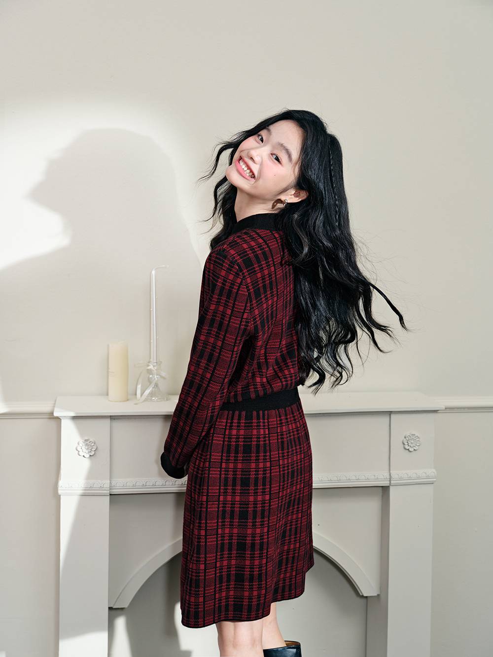 cinched waist dress Ella Navy Maxi Dress, Small it feels lightweight and breathable against the skin Plaid Cinched-Waist Dress