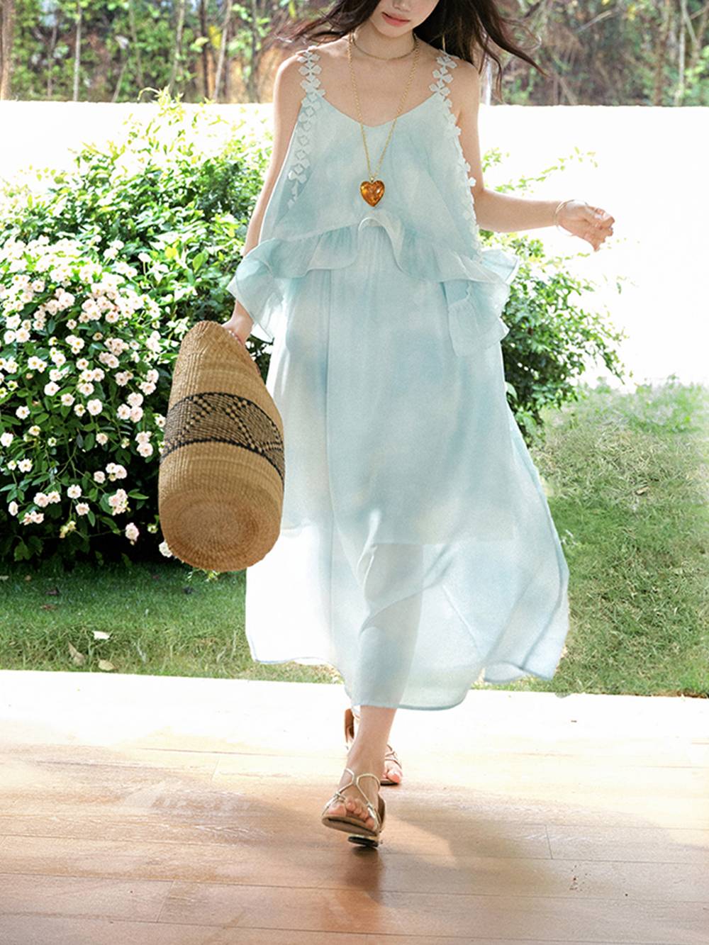 Gradient Layered Look Cami Dress