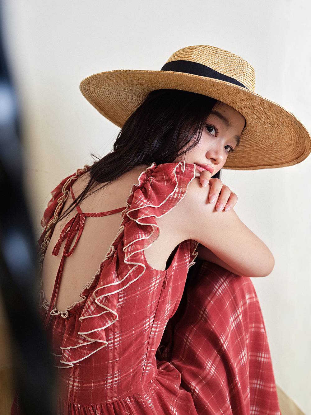 red plaid ruffle dress Red Plaid Tiered Maxi Dress - All Dresses