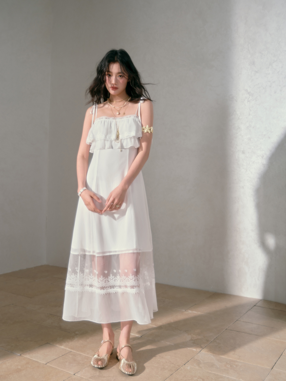 Tiered Lace Cami Dress – KUOSE.com