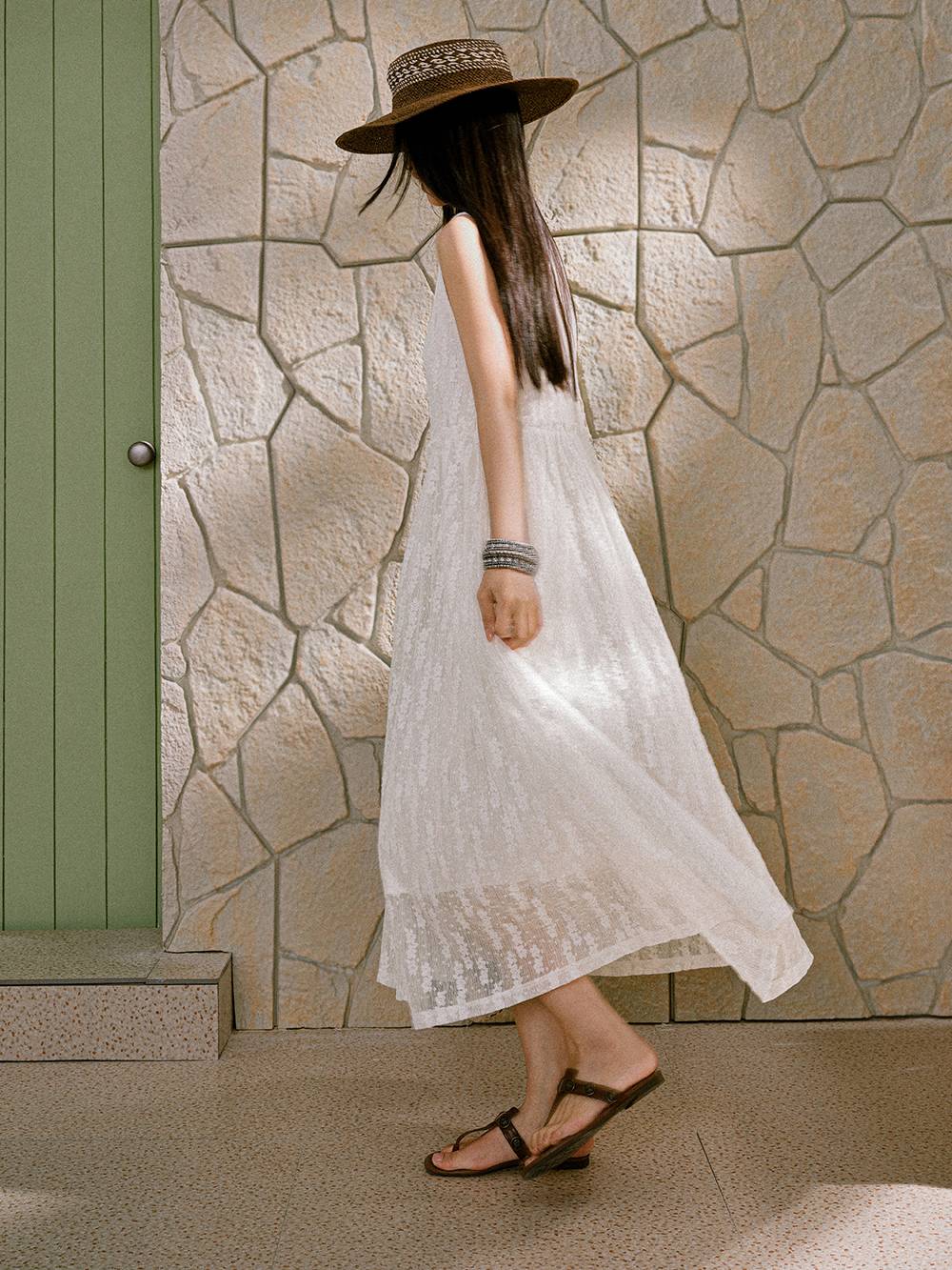 sleeveless lace midi dress Sleeveless Lace Midi Dress