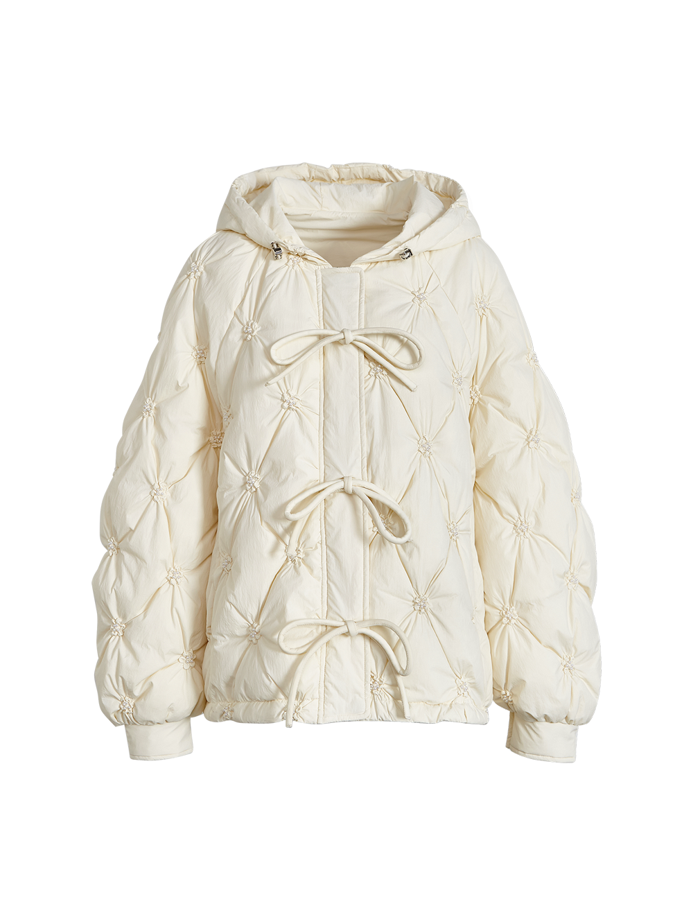 Hooded Bow Puffer Jacket – KUOSE.com