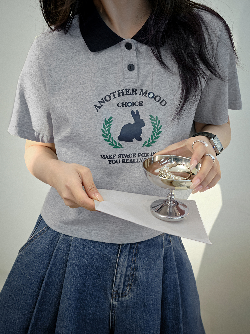 Collared Rabbit T-shirt