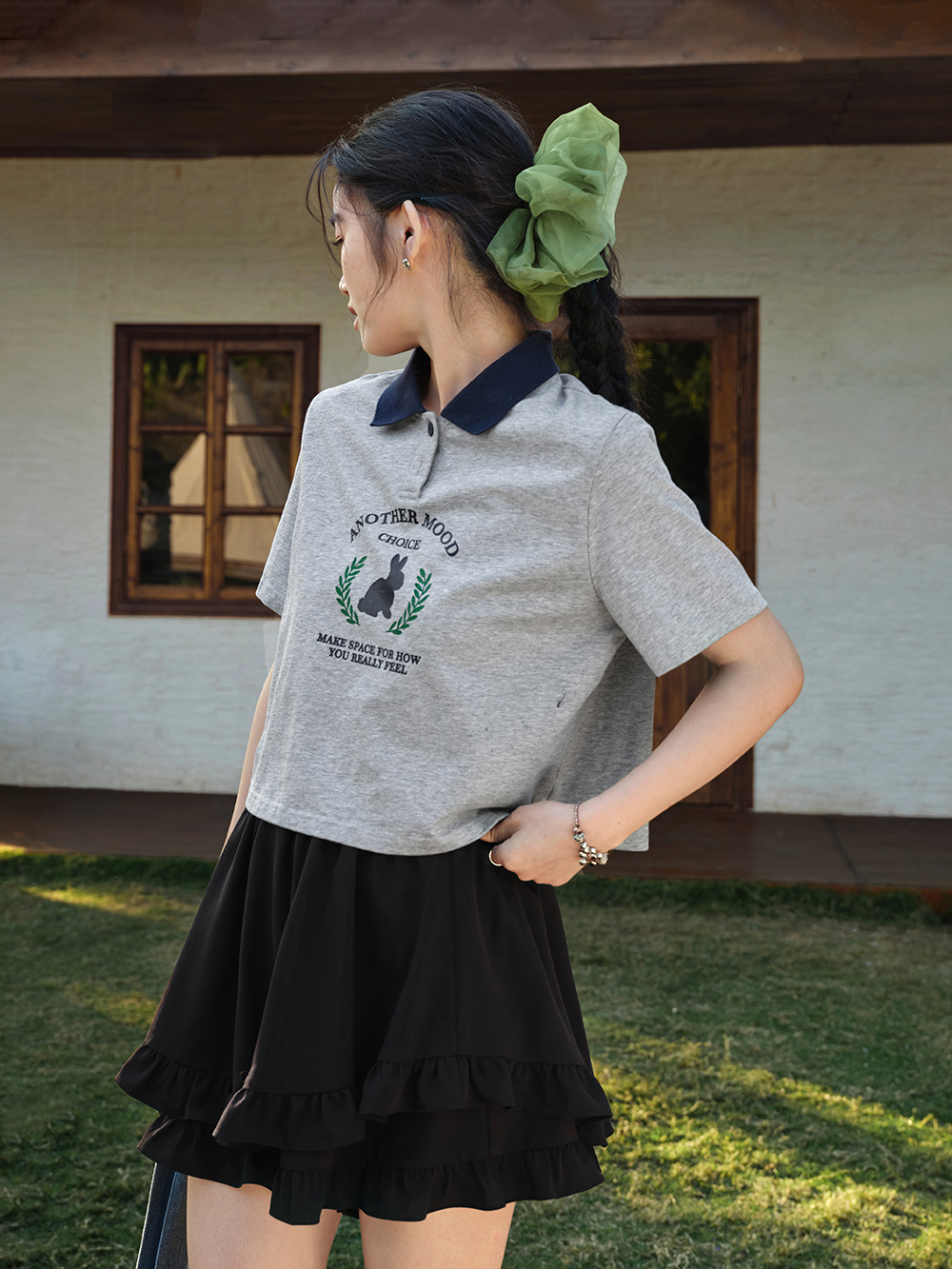 Collared Rabbit T-shirt