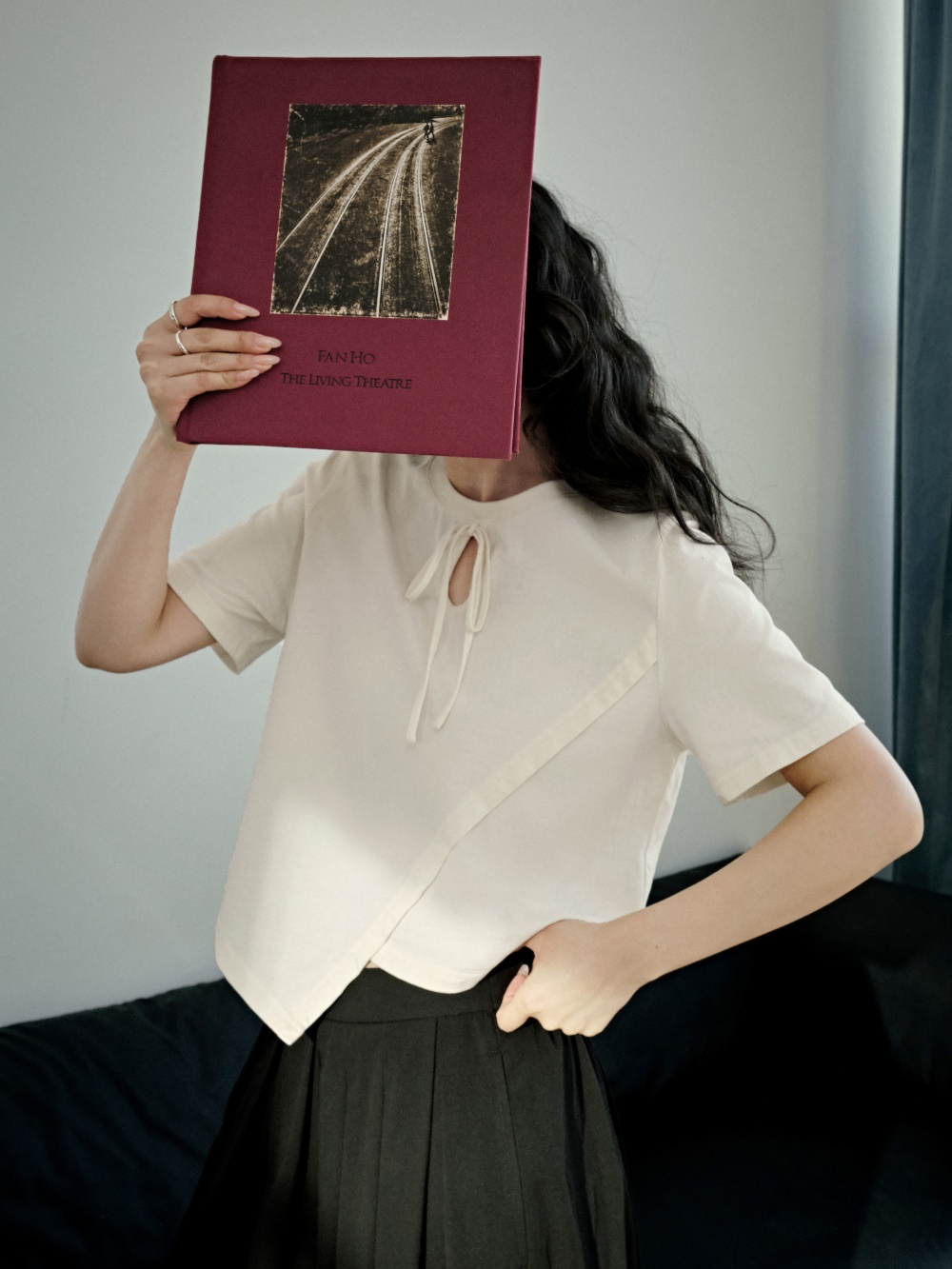 MIKAGE SHIN Ribbon-Shoulder Tie Tops 【公式通販】 MIKAGE SHIN Ribbon-Shoulder Tie Tops 【公式通販】