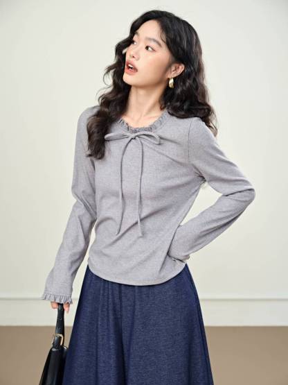 Ruffle Ribbon Top – KUOSE.com Ruffle Ribbon Top – KUOSE.com