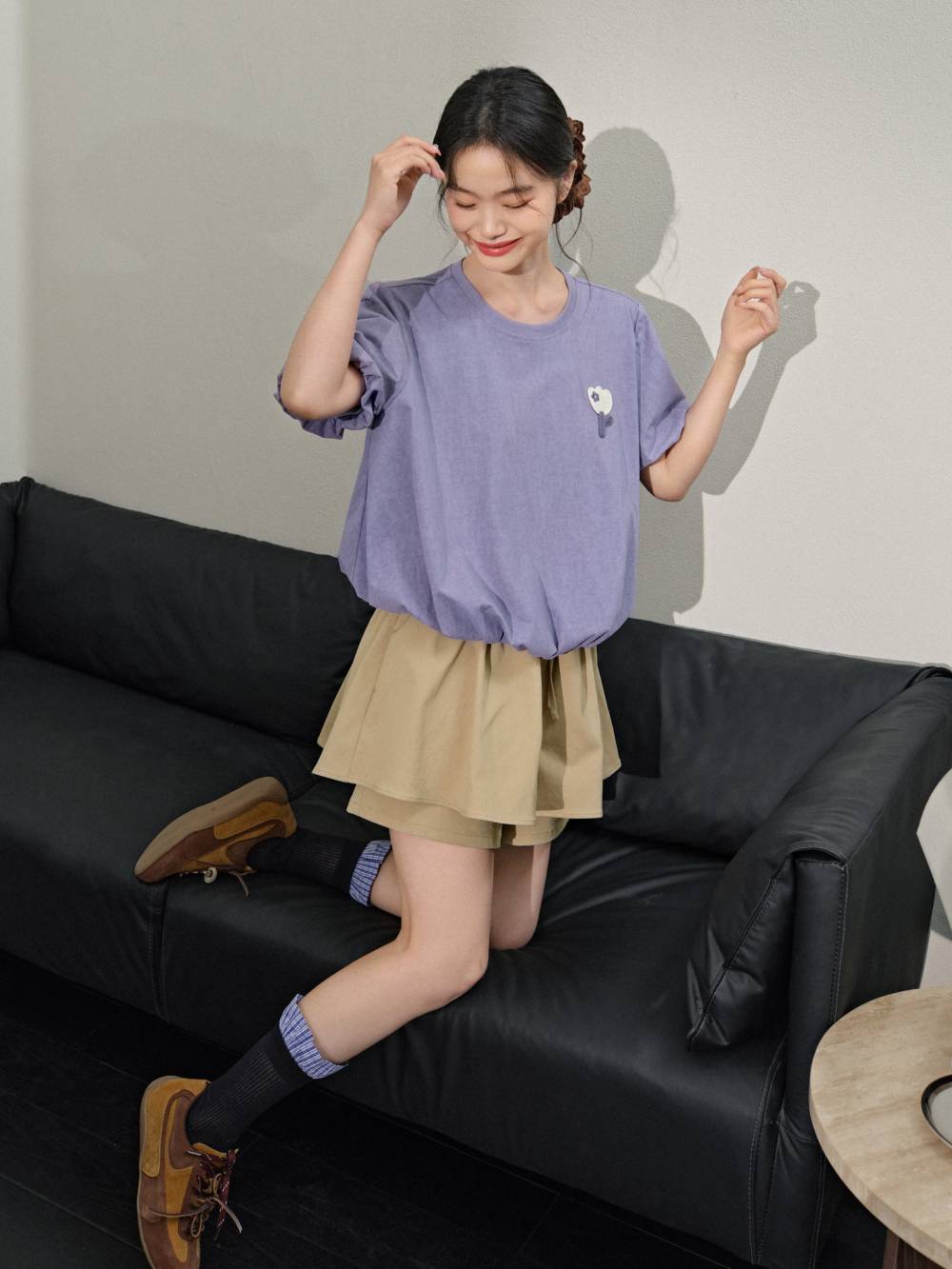 24AW【SUスナオクワハラ】impressive flower skirt