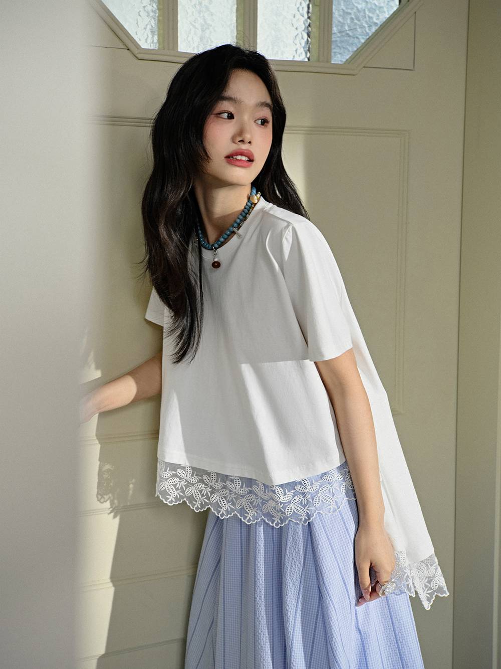 Lace Hem T-shirt – KUOSE.com