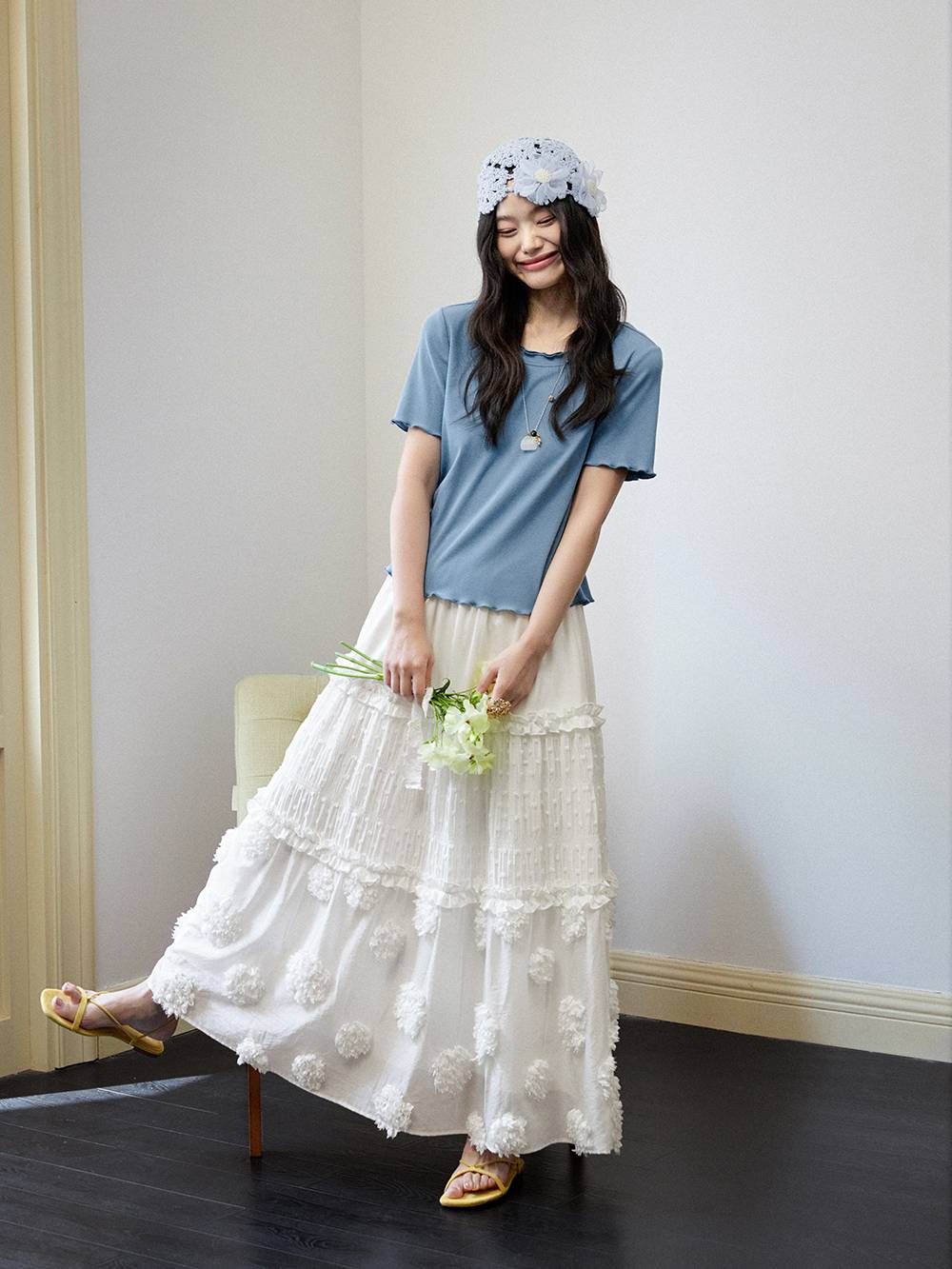 Ruffle Knit Top – KUOSE.com