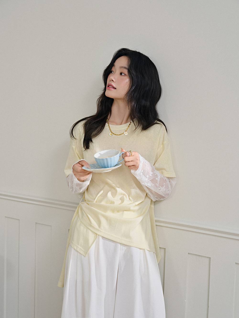 トップス k.s.y Fake Two-piece Top – KUOSE.com