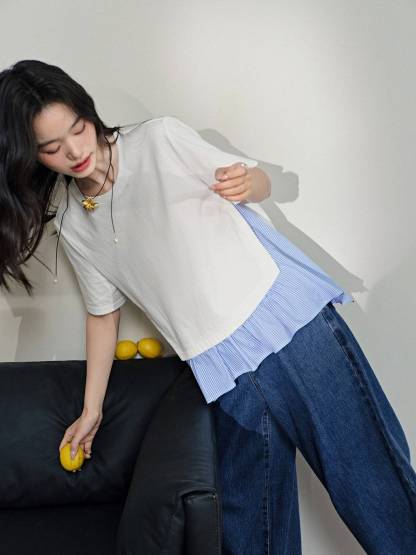 Layered Hem T-shirt – KUOSE.com