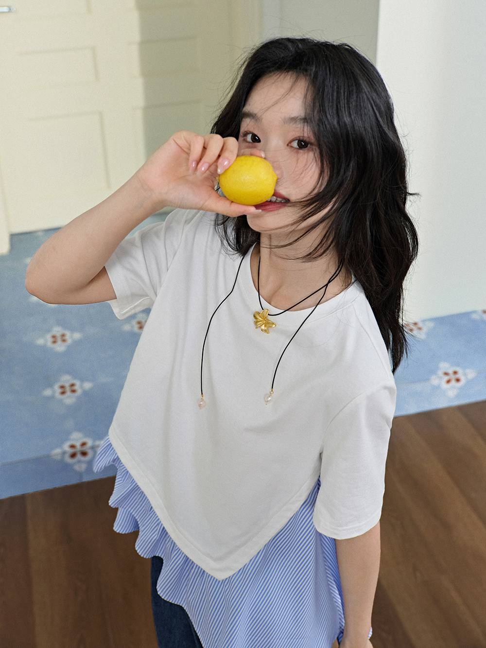 Layered Hem T-shirt – KUOSE.com Layered Hem T-shirt – KUOSE.com