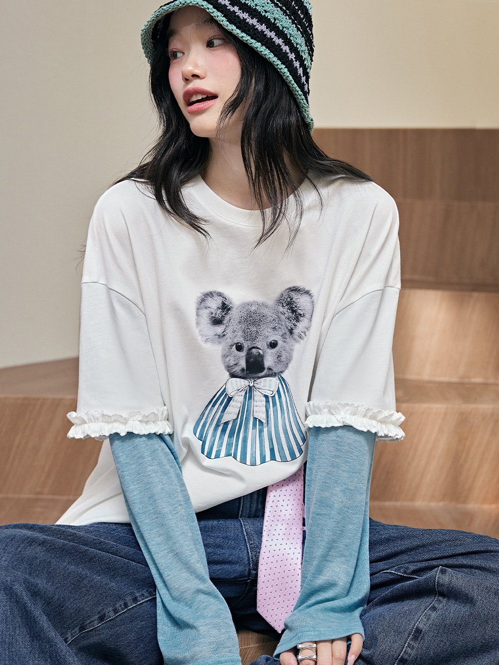 ★SCULPTOR★ Princess 2way Tee Charcoal SC25S266CH SCULPTOR® online store