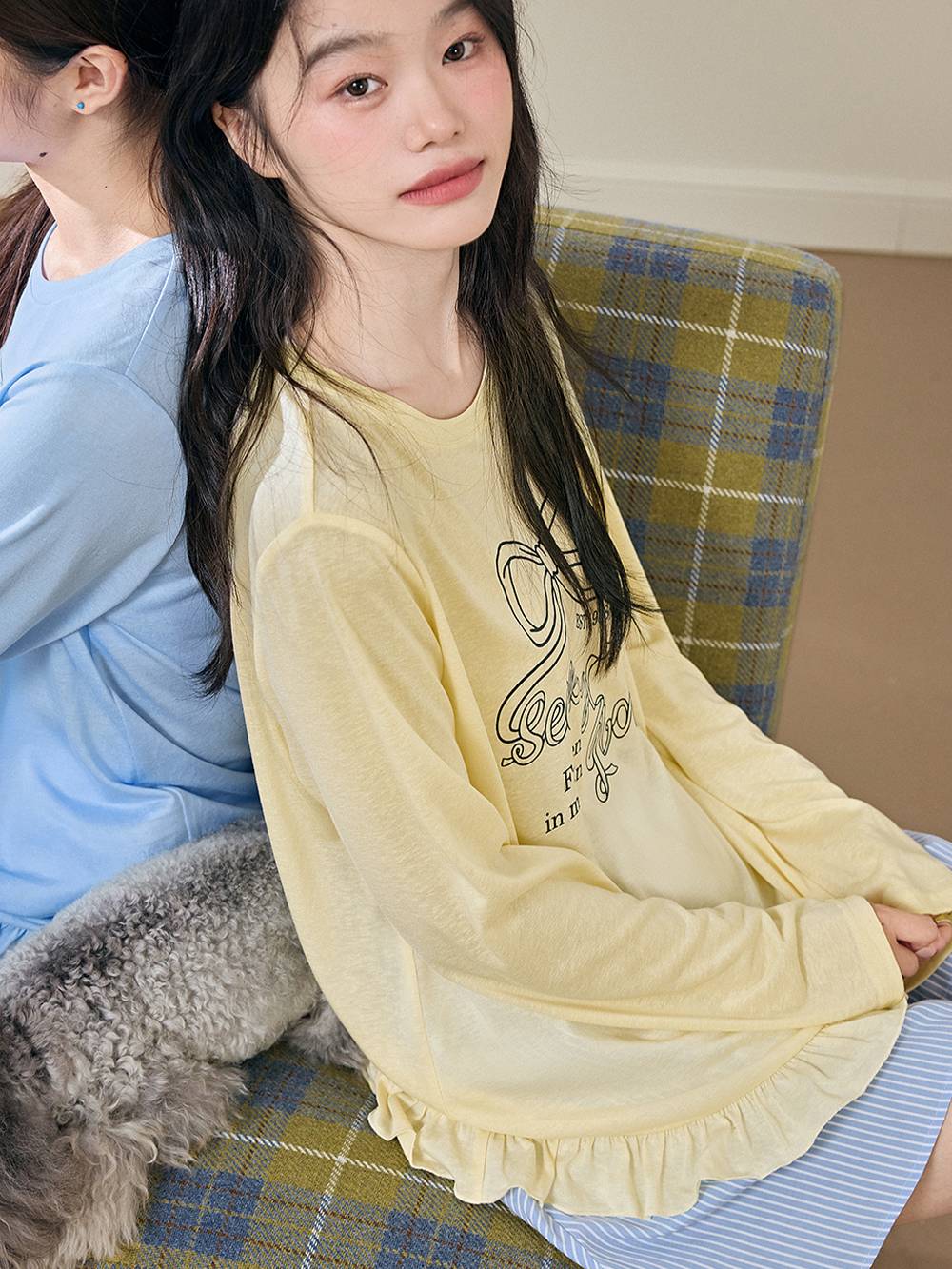 【KOOLOSET】Dirty Washed Collar Long Sleeve Mens Knox Long Sleeve Tee Washed Black | Assembly Label