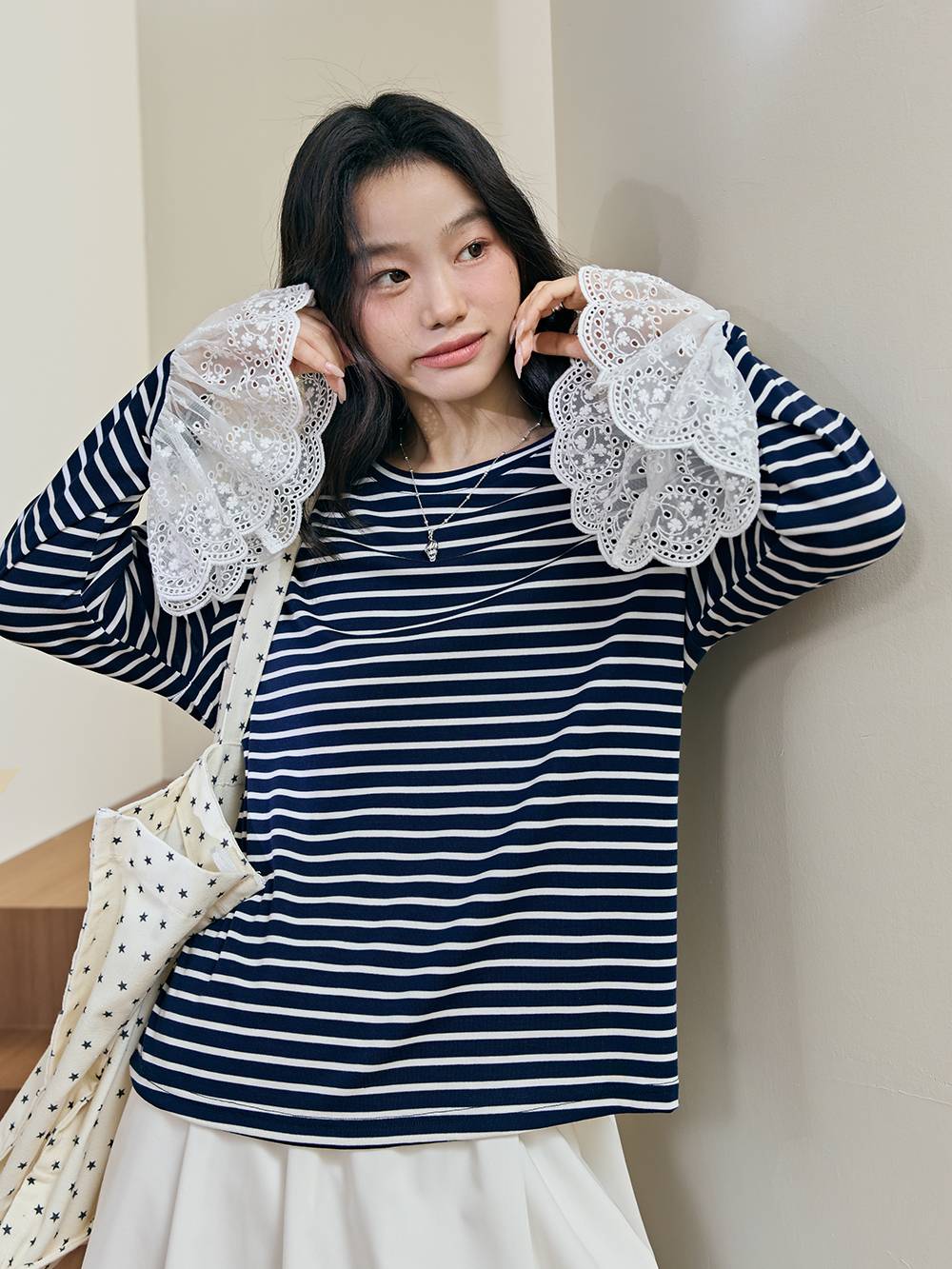 Striped Long-sleeve Top – KUOSE.com