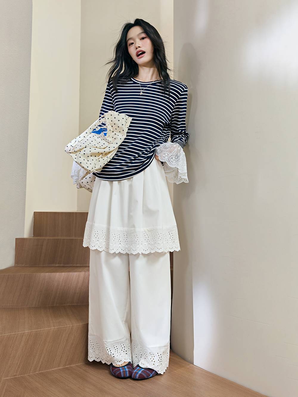 Striped Long-sleeve Top – KUOSE.com