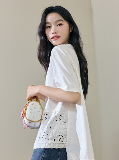 yua　新品未使用　lig. hem design tops Asymmetrical Hem T-shirt – KUOSE.com