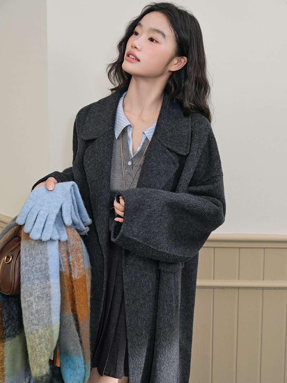 じろうMASU MELANGE TWEED COLLAR COAT Tweed Shirt Collar Jacket by Madewell | Rent the Runway