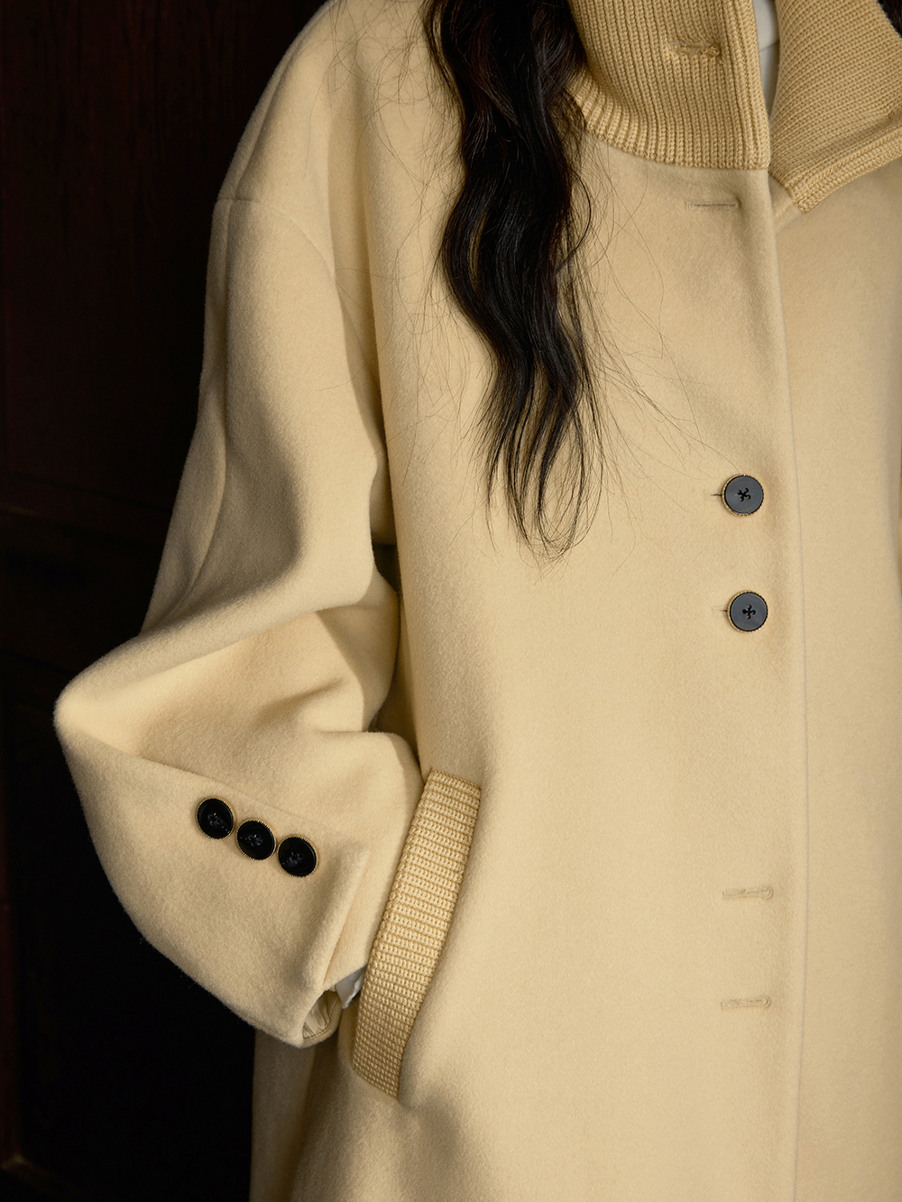 ファンネルネックウールブレンドコート – KUOSE.com