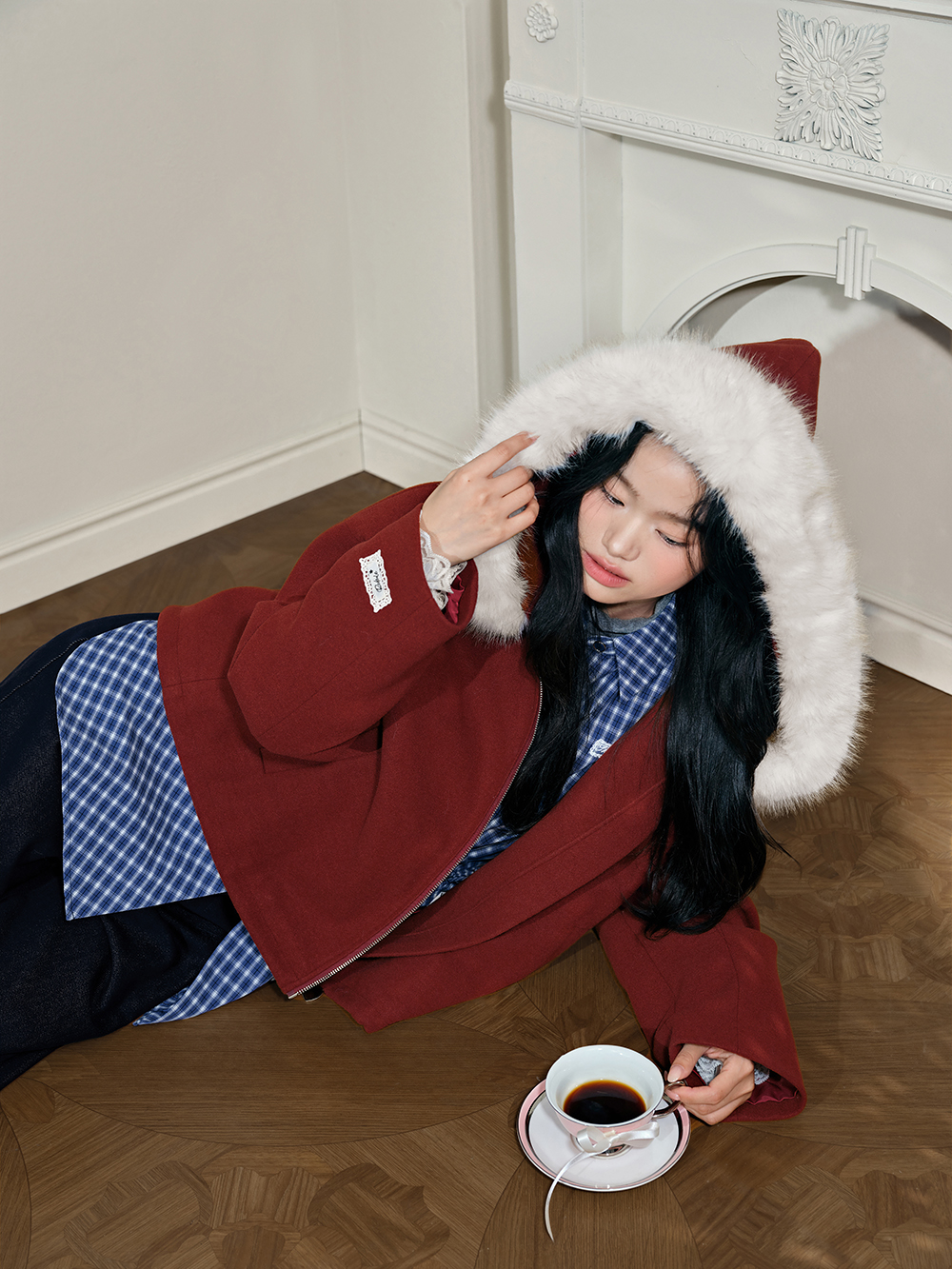 Detachable Faux Fur Collar Jacket – KUOSE.com