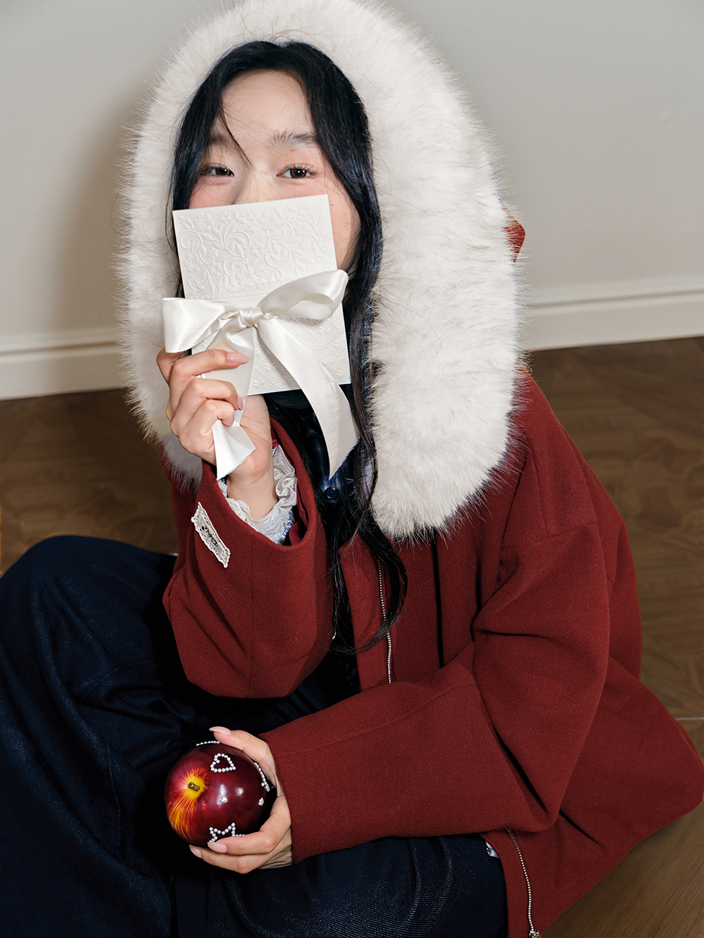 Detachable Faux Fur Collar Jacket – KUOSE.com