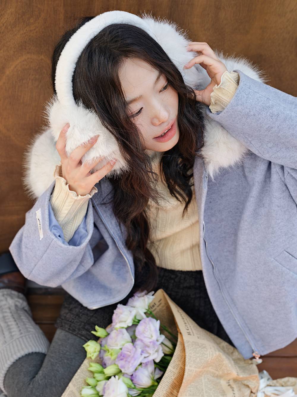 Detachable Faux Fur Collar Jacket – KUOSE.com