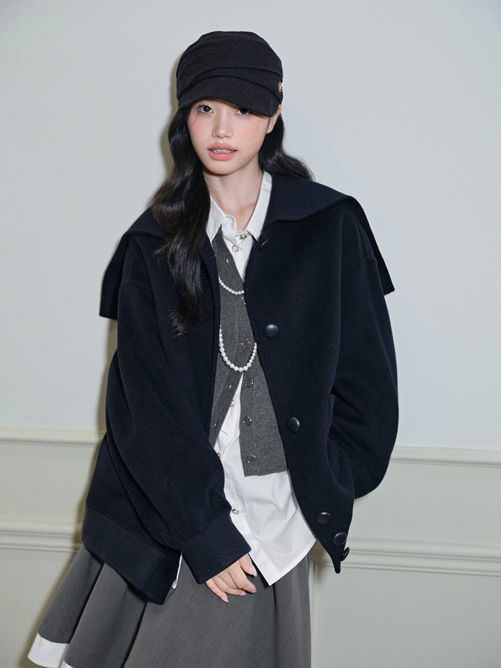 SAILOR COLLAR WATCH JACKET（ESPRESSO) Sailor Collar Jacket – KUOSE.com