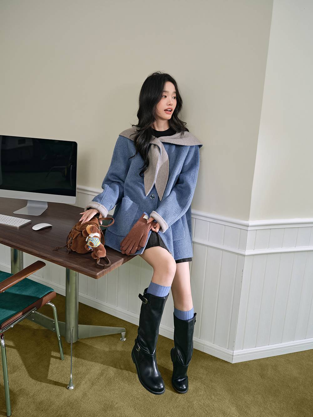 Hooded Mid-Length Coat – KUOSE.com