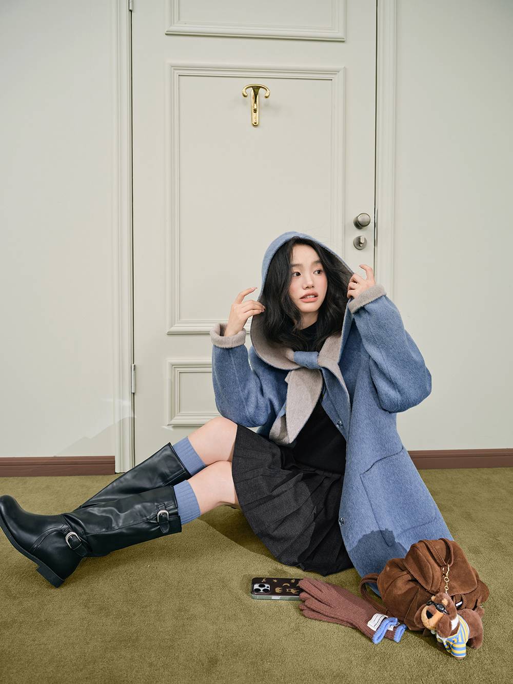 Hooded Mid-Length Coat – KUOSE.com