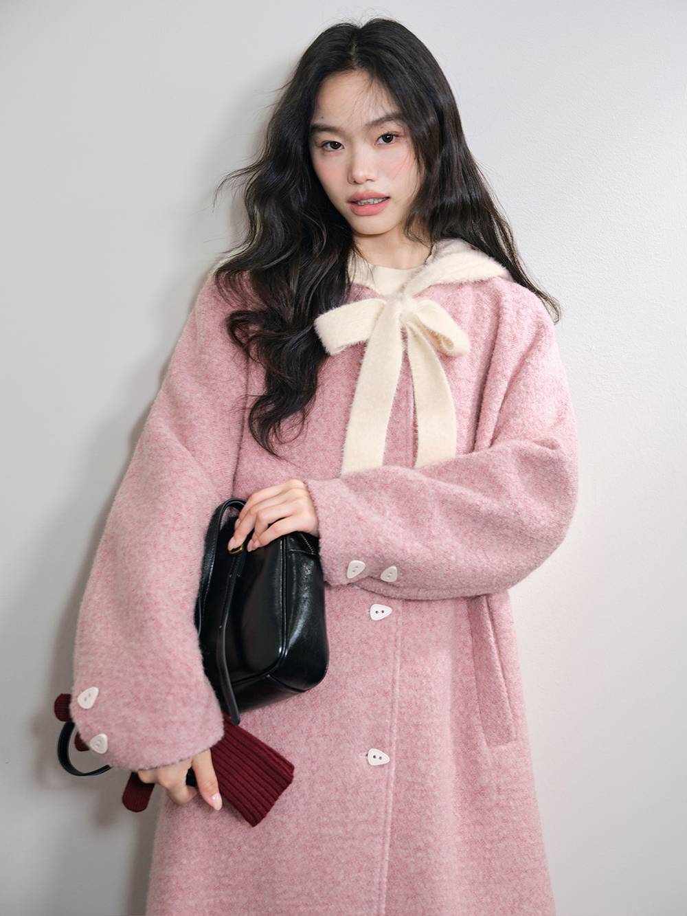 Detachable Hood Wool-Blend Coat – KUOSE.com
