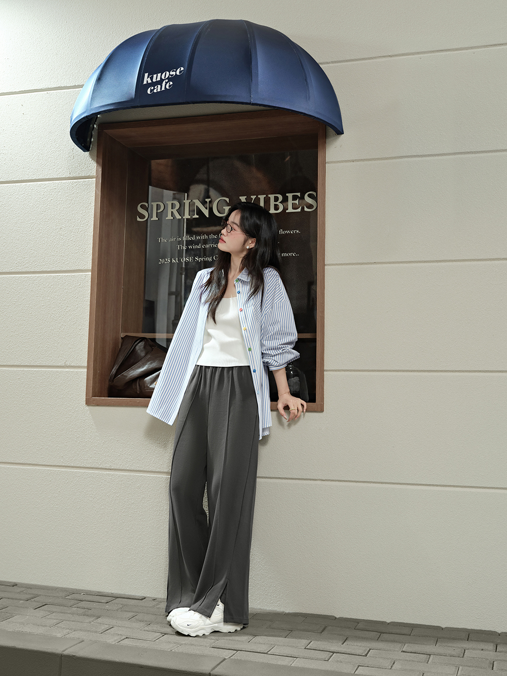 hiand Water side High waist Pants ブラック HIAND パンツ Water side High waist Pants