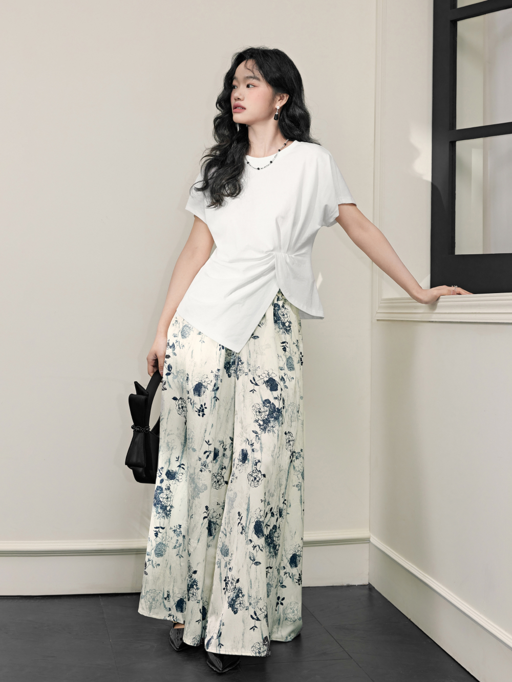 Floral Wide Leg Pants
