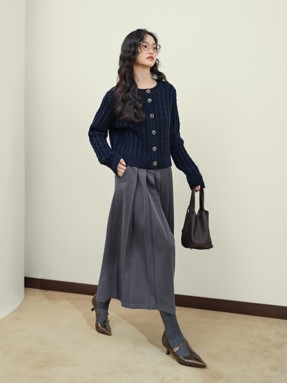 【COSYHARU】Rudd Cotton Cable Knit Cable Knit Sweater – KUOSE.com