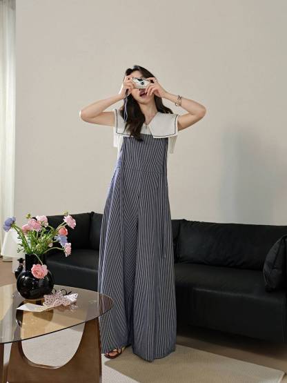 Striped Jumpsuit – KUOSE.com Striped Jumpsuit – KUOSE.com