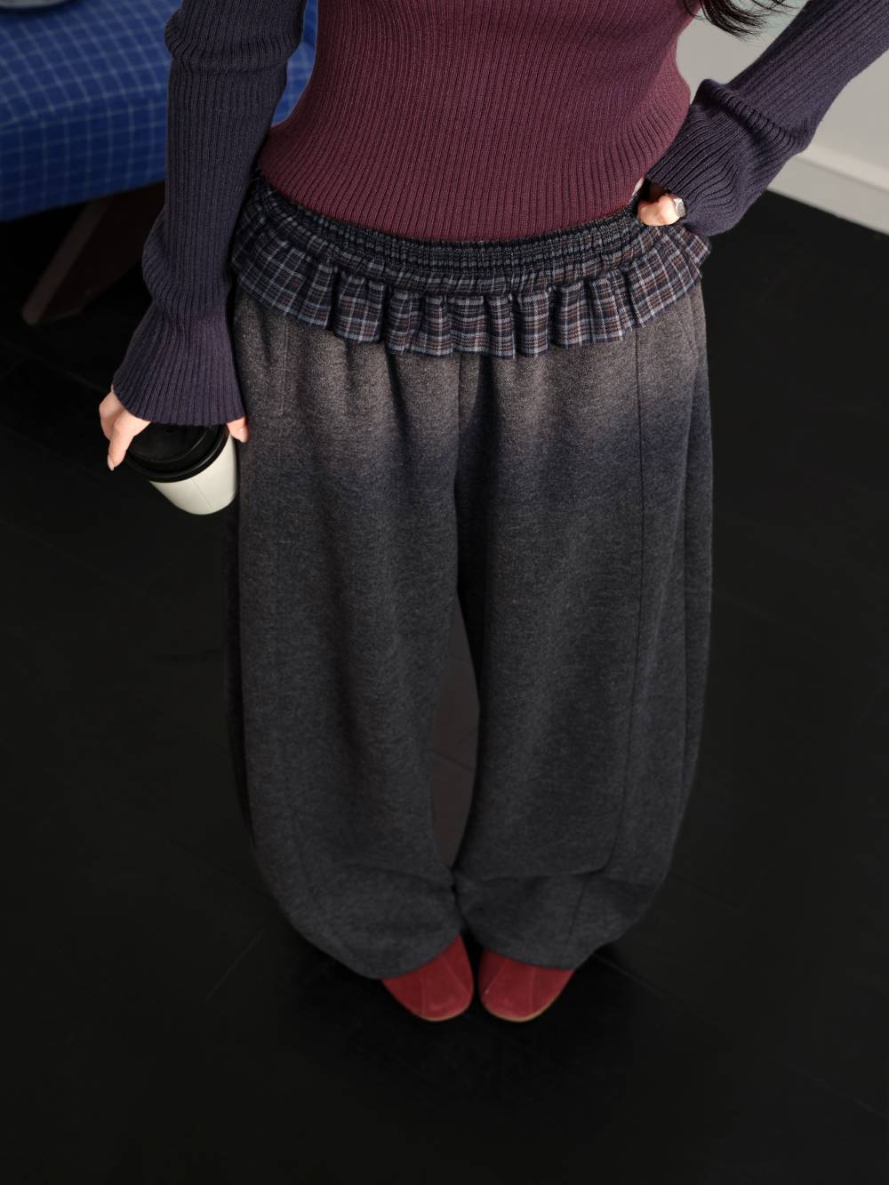 Ruffle Layered Pants