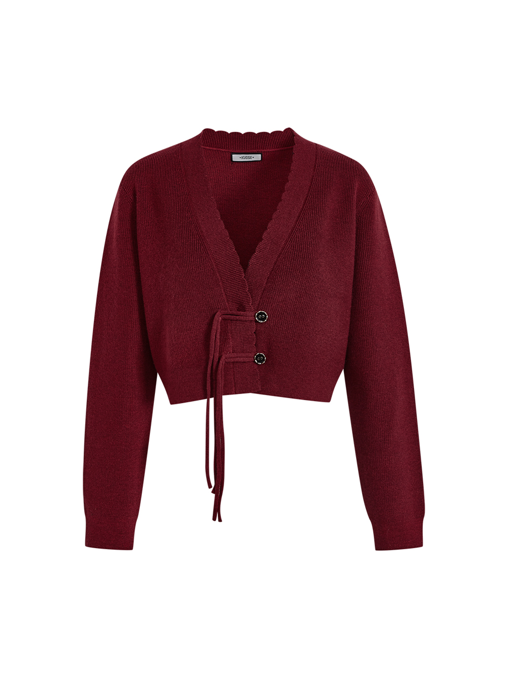 Red Cardigan and Black Dress – KUOSE.com