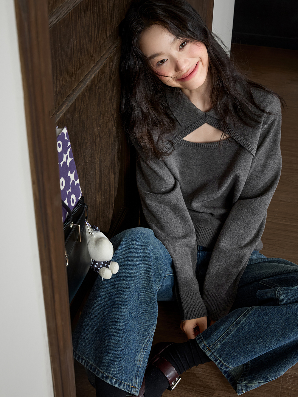 Front Cut-Out Knit Top – KUOSE.com