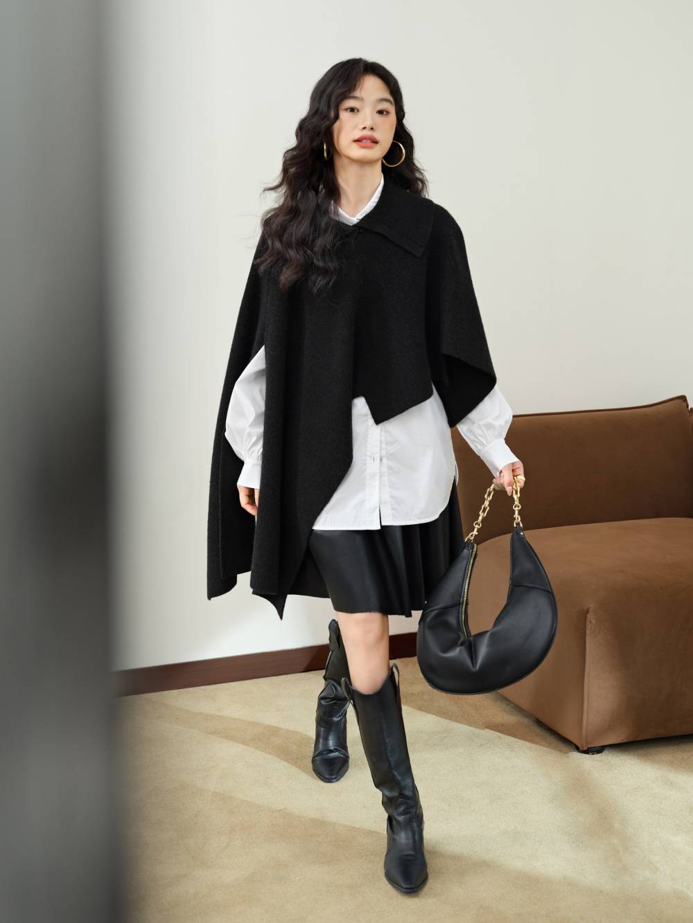 Irregular Hem Cape